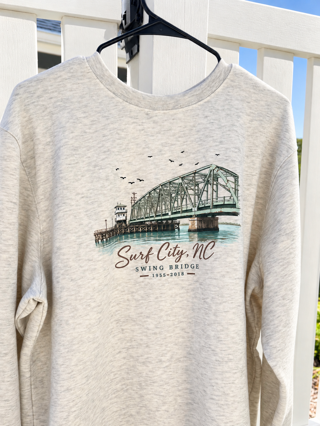 Surf City Swing Bridge Crew Neck