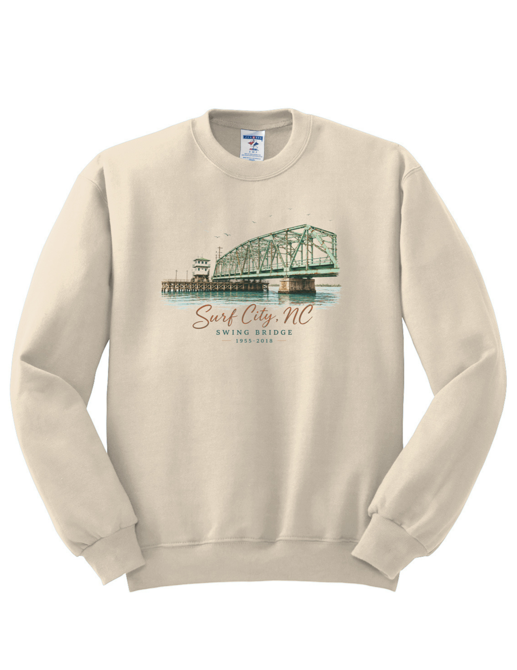 Surf City Swing Bridge Crew Neck