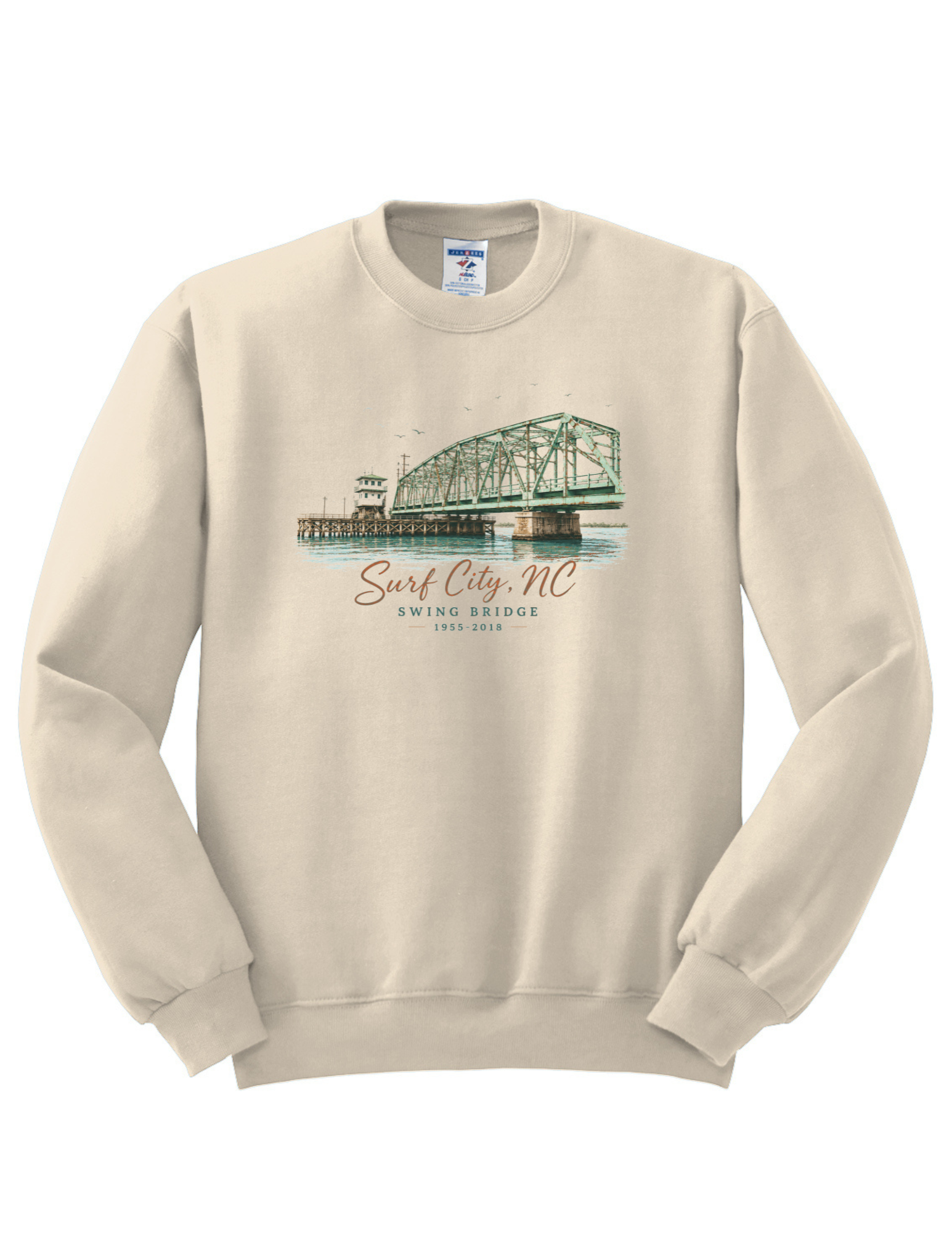 Surf City Swing Bridge Crew Neck