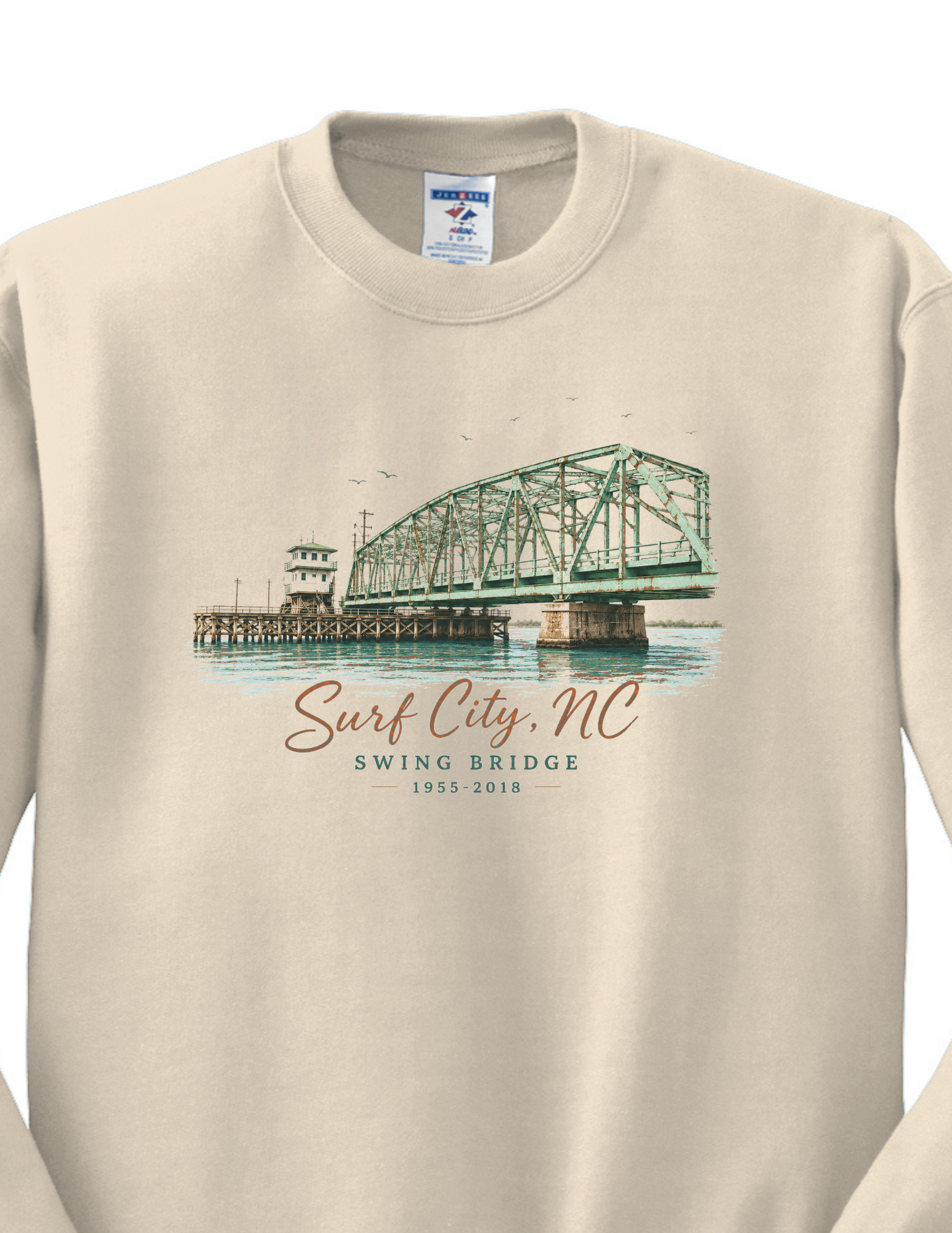 Surf City Swing Bridge Crew Neck